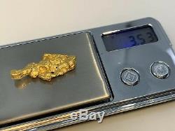 Australia Natural Gold Nugget / Nuggets Weight 3.53 Grams