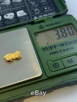 Australia Natural Gold Nugget / Nuggets Weight 3.80 Grams