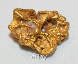 Authentic Australian Natural Gold Nugget Wt 7.4 Grams Bendigo Area High Carat