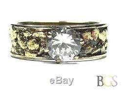 Awesome Ladies 14K Yellow Gold Natural Gold Nuggets Ring Size 4.5 MUST SEE