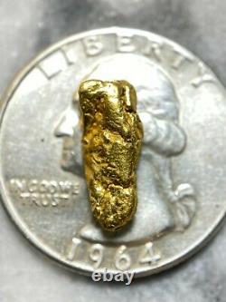 Beautiful Alaskan Natural Placer Gold Nugget 1.909 grams Free Shipping! #A2434