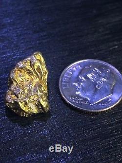 Beautiful, Authentic Natural 7.55g Australian Gold Nugget