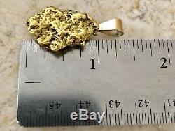 Beautiful Natural Alaskan Placer Gold River Nugget Pendant 12.4 grams