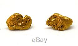 California 18K-21K Natural Solid Gold Nugget Earrings