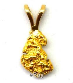 California 18K-21K Natural Solid Gold Nugget Pendant 1.10 Grams
