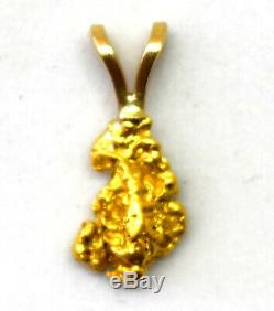 California 18K-21K Natural Solid Gold Nugget Pendant 1.10 Grams