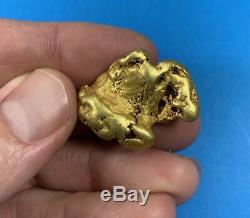 California Gold Nugget 41.45 Grams 1.33 Troy Oz. Authentic Natural Feather Rive