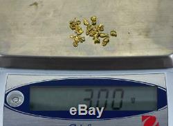 California Gold Nuggets 3 Grams of #8 Mesh Gold Authentic Natural American River