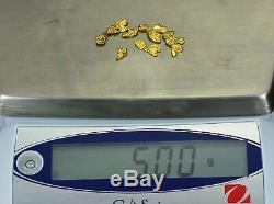 California Gold Nuggets 5 Grams of #6 Mesh Gold Authentic Natural Feather River