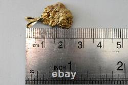 California Natural 18-21K Solid Gold Nugget Pendant 7.66 Grams