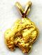 California Natural 18k-21k Solid Gold Nugget Pendant 1.43 Grams