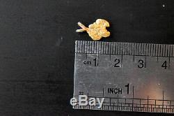 California Natural 18K-21K Solid Gold Nugget Pendant 1.43 Grams