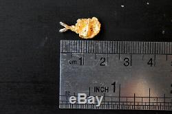 California Natural 18K-21K Solid Gold Nugget Pendant 1.67 Grams