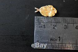 California Natural 18K-21K Solid Gold Nugget Pendant 3.03 Grams
