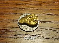 Californian Natural Gold Nugget, 3.7 Grams, Tested over 22K