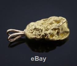 Californian Natural Gold Nugget Pendant, 5.4 Grams, Diamond