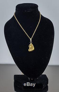 Californian Natural Gold Nugget Pendant, 6.82 Grams, Tested over 22K