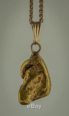 Californian Natural Gold Nugget Pendant, 6.82 Grams, Tested over 22K