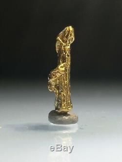 Crystalline GOLD NUGGET specimen RARE Crystalized ALASKA NATURAL WIRES 0.86g