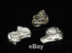 EXTREMELY RARE Natural Platinum nugget, Choco, Columbia, Lot of 3
