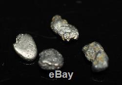 EXTREMELY RARE Natural Platinum nugget, Choco, Columbia, Lot of 4
