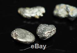 EXTREMELY RARE Natural Platinum nugget, Choco, Columbia, Lot of 4