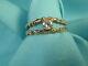 Estate 10k Yellow Gold Nugget Ladies. 19ct Tw Diamond Solitaire Ring Size 5 1/4