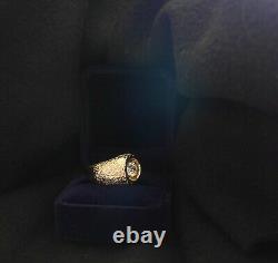 Estate Men's 1.33 ct. Old European Diamond Ring in Nugget Finish Size 9.5 OEC