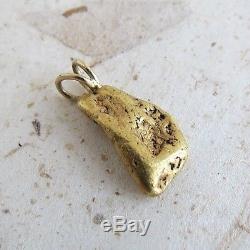 Excellent natural classic old west 22k + Gold Nugget pendant a beautiful piece