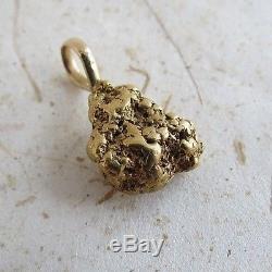 Excellent natural classic old west 22k + Gold Nugget pendant a beautiful piece