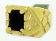 Genuine Black Onyx Nugget Men's Ring 14k Gold Free Shipping Nwt Size 10.25