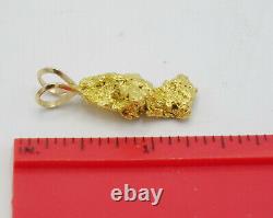 GOLD DREDGE No. 8 NATURAL ALASKA GOLD NUGGET 7/8 inch 7.6 gram (including bail)