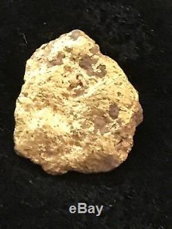 GOLD NUGGET SOLID, NATURAL, VERY PURE, OUT OF THE GROUND GENUINE 5.1 Grams