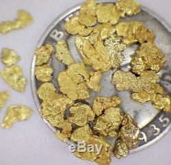 GOLD NUGGETS 2.512 GRAMS Alaska Natural Placer #10-#6 Flat Clean Jewelers gold