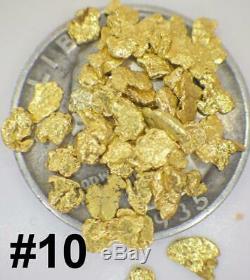 GOLD NUGGETS 3+ GRAMS Placer Alaska Natural #10 Jewelers Overlay DW Creek Hi