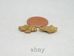 Genuine Alaska Yukon BC natural gold nugget placer 3.1dwt, 4.8gram Gold 2 pieces