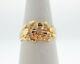 Genuine Diamonds Solid 18k Yellow Gold Nuggets Ring Free Sizing