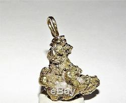 Genuine Natural Gold Nugget Pendant with Handmade Bail, 20.28 grams