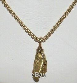 Genuine Natural Gold Nugget Pendant with Handmade Bail, 7.30 Grams