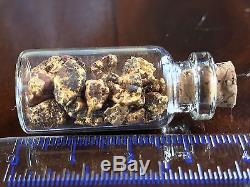 Genuine and natural Australian Gold/ Hematite Nuggets 16 gram inside vial