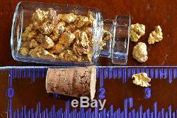 Genuine and natural Australian Gold Nuggets 8 gram inside vial