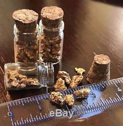 Genuine and natural Australian Gold Nuggets Total 13 gram inside 3 vials