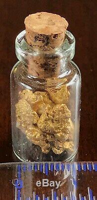 Genuine, natural Australian Gold Nuggets 5 grams inside vial