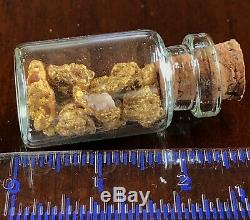 Genuine, natural Australian Gold Nuggets 5 grams inside vial