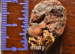 Genuine, natural, Australian crystalline gold hematite nugget specimen 5.02 gram