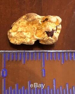 Genuine, natural, Australian gold nugget 3.48 gram