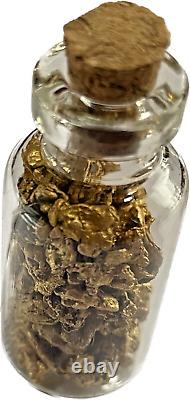 Genuine, natural Western Australian Gold Nuggets 31 grams (1 oz) in vial