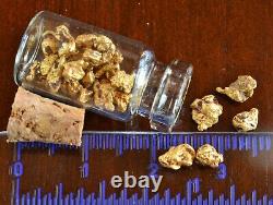 Genuine, natural Western Australian Gold Nuggets 6 grams in vial