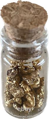 Genuine, natural, small Western Australian Gold Nuggets 4.03 grams in vial