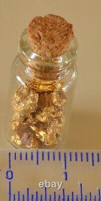 Genuine, natural, small Western Australian Gold Nuggets 4.54 grams in vial